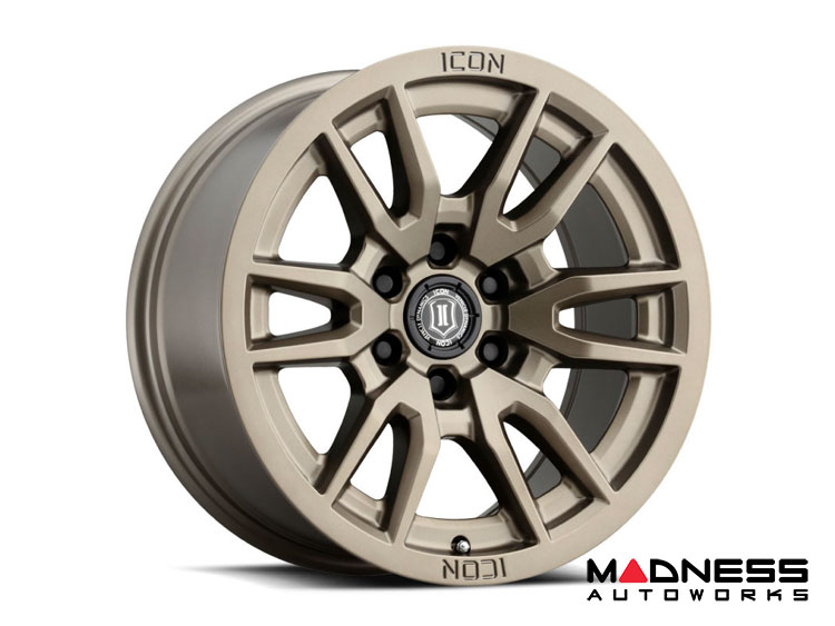 Ford Bronco Custom Wheels (1) - Vector 6 - Bronze - 17 X 8.5 / 6 x 5.5 / 0 / 4.75" - Icon 